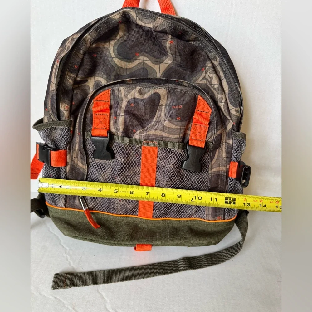 GAP Camouflage Backpack with Orange and Olive Accents